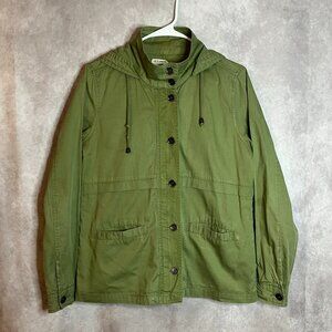 Women's Olive Green life in progress Utility Jacket Small